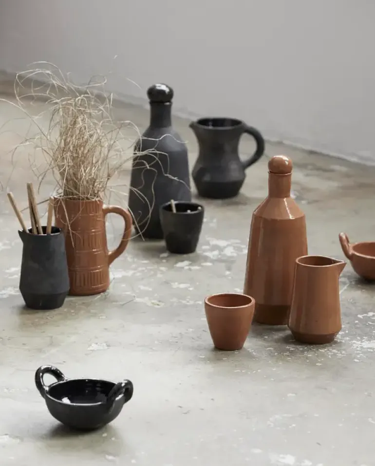 Juniper kopjes zwart set van 6 stuks - 9199