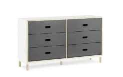 Kabino kast met 6 lades grijs