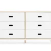 Kabino kast met 6 lades wit