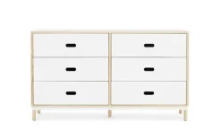 Kabino kast met 6 lades wit