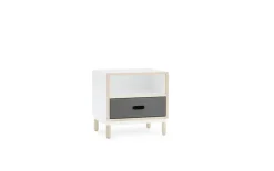 Kabino nachtkastje met lade grijs