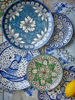 Karlie borden Ø19cm blauw set van 6 stuks - 82068290