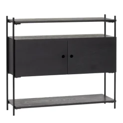 Kast hout/metaal - zwart