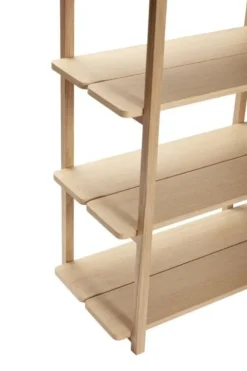 Kast met 5 planken eikenhout - naturel