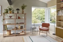 Kast met 5 planken eikenhout - naturel