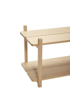 Kast met 2 planken eikenhout - naturel