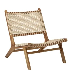 Keila Lounge stoel teak hout - naturel