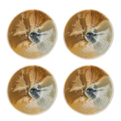 Lacey schaaltjes geel set van 4 stuks - 82072535