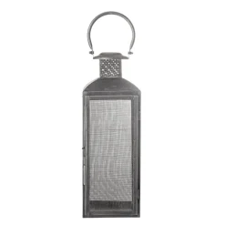 Lantaarn metaal - zwart L15xH44xW15 cm