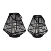 Lantaarns bamboe zwart- set van 2 stuks