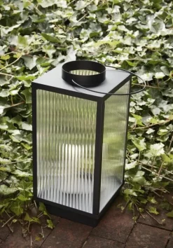 Lantaarns metaal zwart- set van 2 stuks