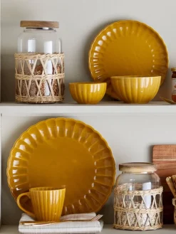 Latina borden Ø27cm geel set van 6 stuks - 82061938