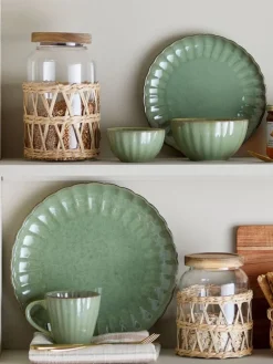 Latina borden Ø27cm set van 6 stuks groen - 82061935