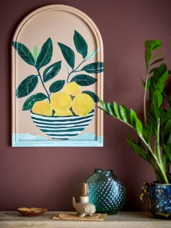 Limone wanddecoratie geel - 82065029