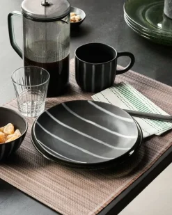 Line borden zwart/bruin set van 6 stuks - 206264001