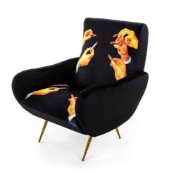 Lipstick armstoel zwart - 16075