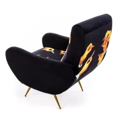 Lipstick armstoel zwart - 16075