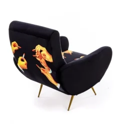 Lipstick armstoel zwart - 16075