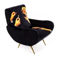 Lipstick armstoel zwart - 16075