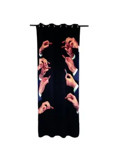 Lipstick gordijn zwart - 02413