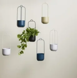 Lotus hangende bloempotten set van 2 stuks petrol - 941603