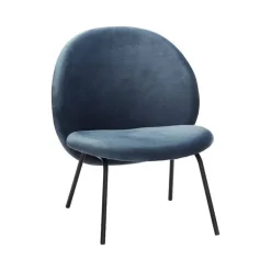 Loungestoel blauw metaal