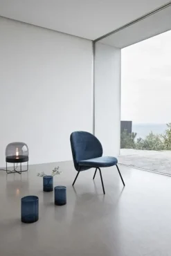 Loungestoel blauw metaal