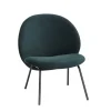 Loungestoel met metalen poten - groen