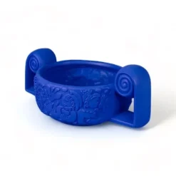 Magna graecia terracotta centerpiece decoratie schaal blauw - 11509B