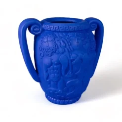 Magna graecia terracotta anfora vaas blauw - 11522B