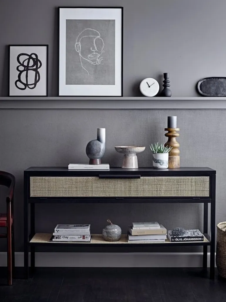 Mand met handvat zeegras- set van 2 stuks