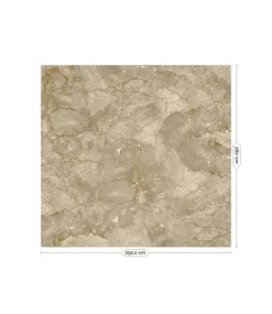Marmer behang FU-064 - 292,2x280cm goud/beige