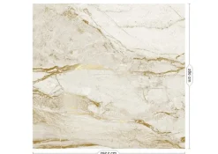 Marmer behang FU-073 - 292,2x280cm goud/wit