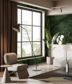 Marmer behang FU-071 - 389,6x280cm goud/groen