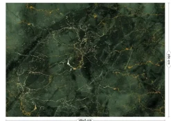 Marmer behang FU-071 - 389,6x280cm goud/groen