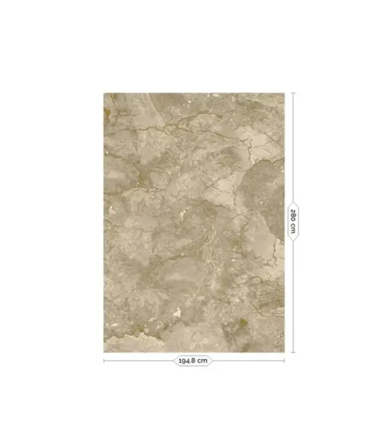 Marmer behang FU-063 - 194,8x280cm goud/beige
