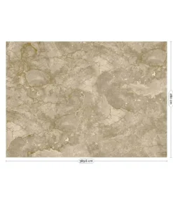 Marmer behang FU-065 - 389,6x280cm goud/beige