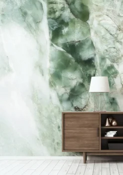 Marmer behang groen