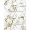 Marmer mosaic behang goud