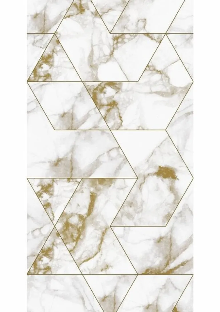 Marmer mosaic behang goud