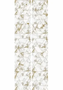 Marmer mosaic behang goud