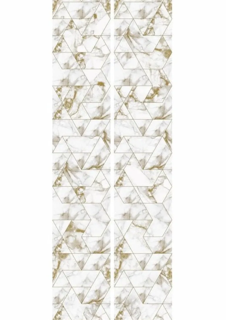 Marmer mosaic behang goud