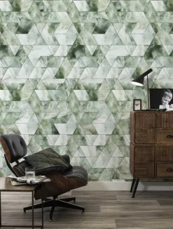 Marmer mosaic behang groen