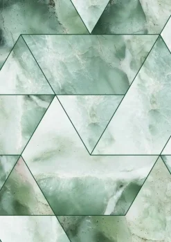 Marmer mosaic behang groen