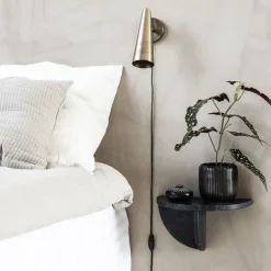 Mega wandplank zwart marmer