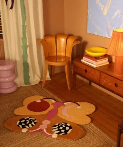 Melody Moon butterfly vloerkleed ocre L - 1.45.10.120.099.5