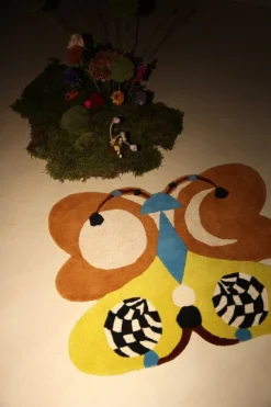 Melody Moon butterfly vloerkleed lemon L - 1.45.10.116.099.5