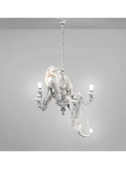 Monkey kroonluchter wit - 14865