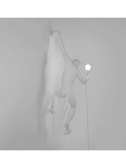 Monkey lamp hanging left - wit