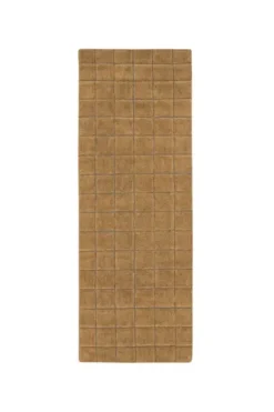 Mosaic vloerkleed wol ochre 80x230cm
